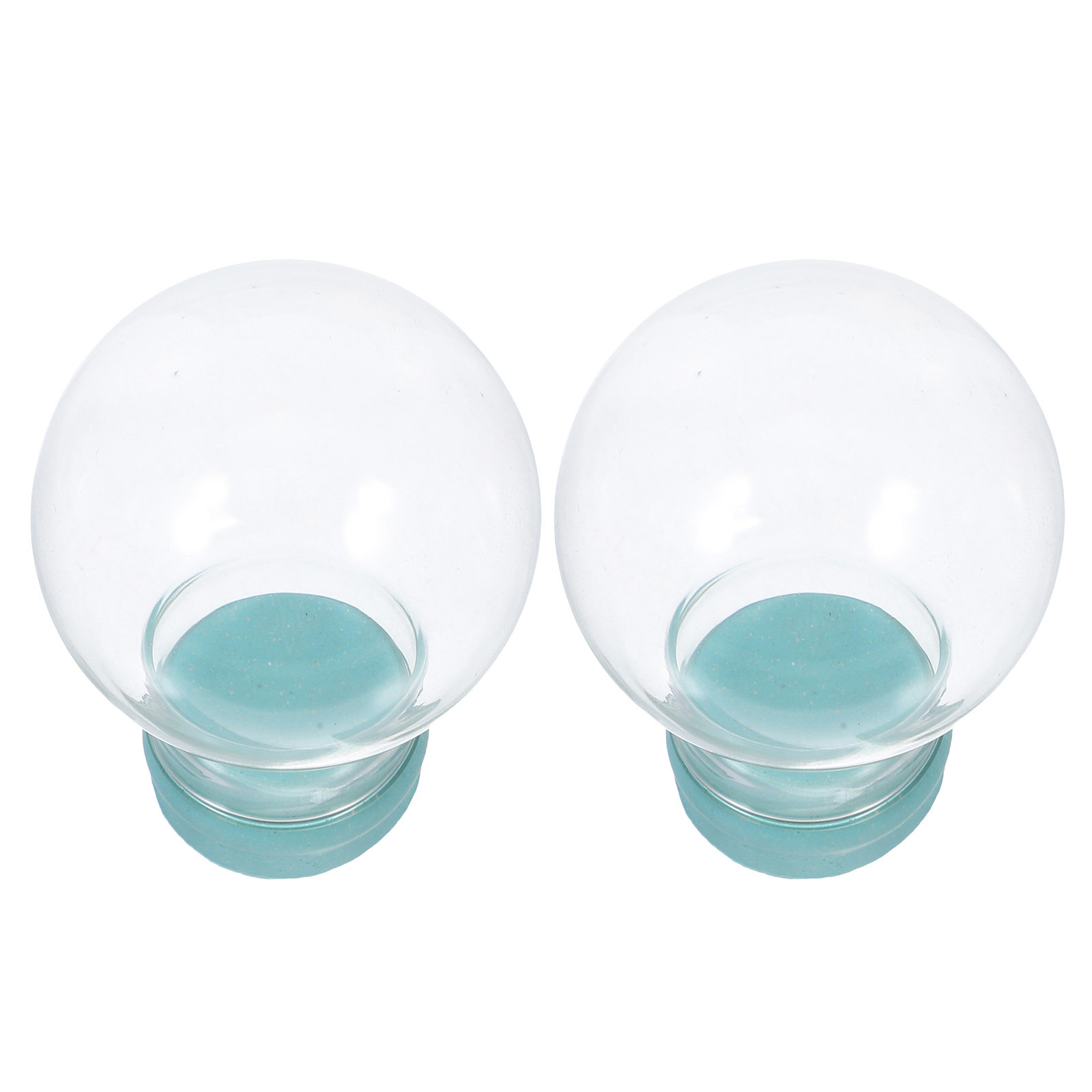 Plastic Dome Clear - 2 Stück transparente Schneekugel-Glaskuppel, zum Selbermachen,