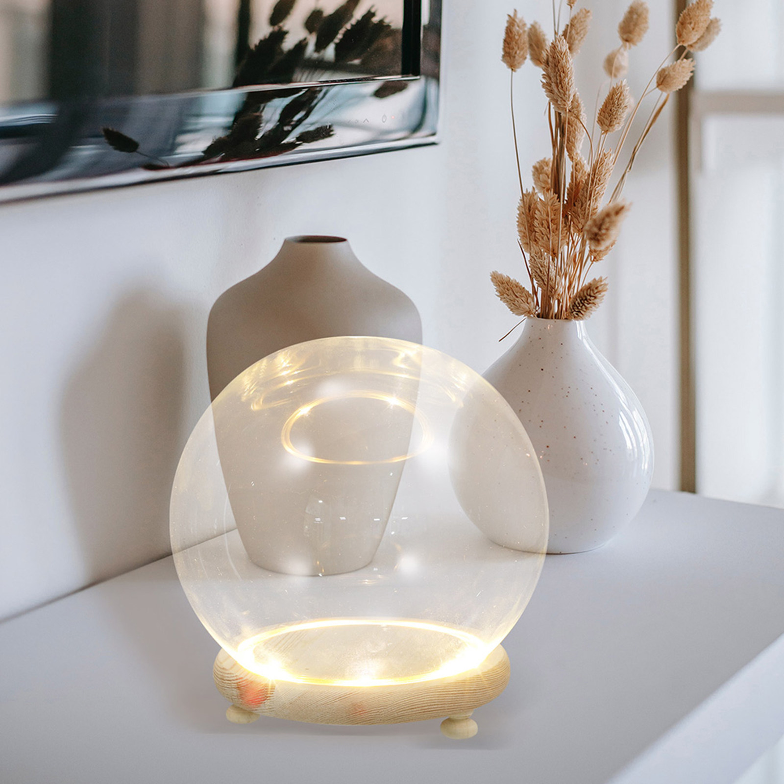 Klare Glaskuppel mit Holzsocke – Plastic Dome Clear Bewertung und Preis